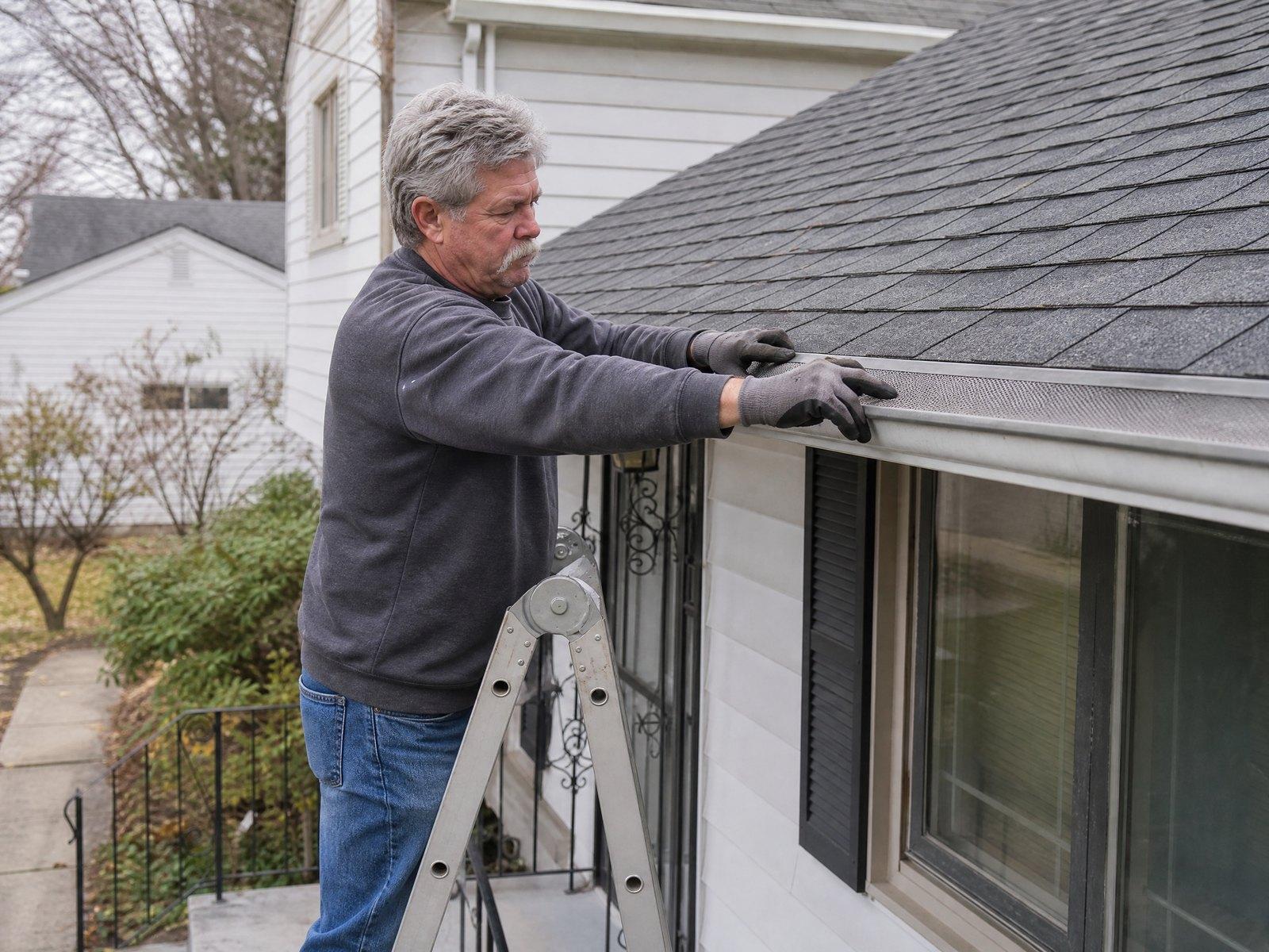 Installing a mesh gutter guard